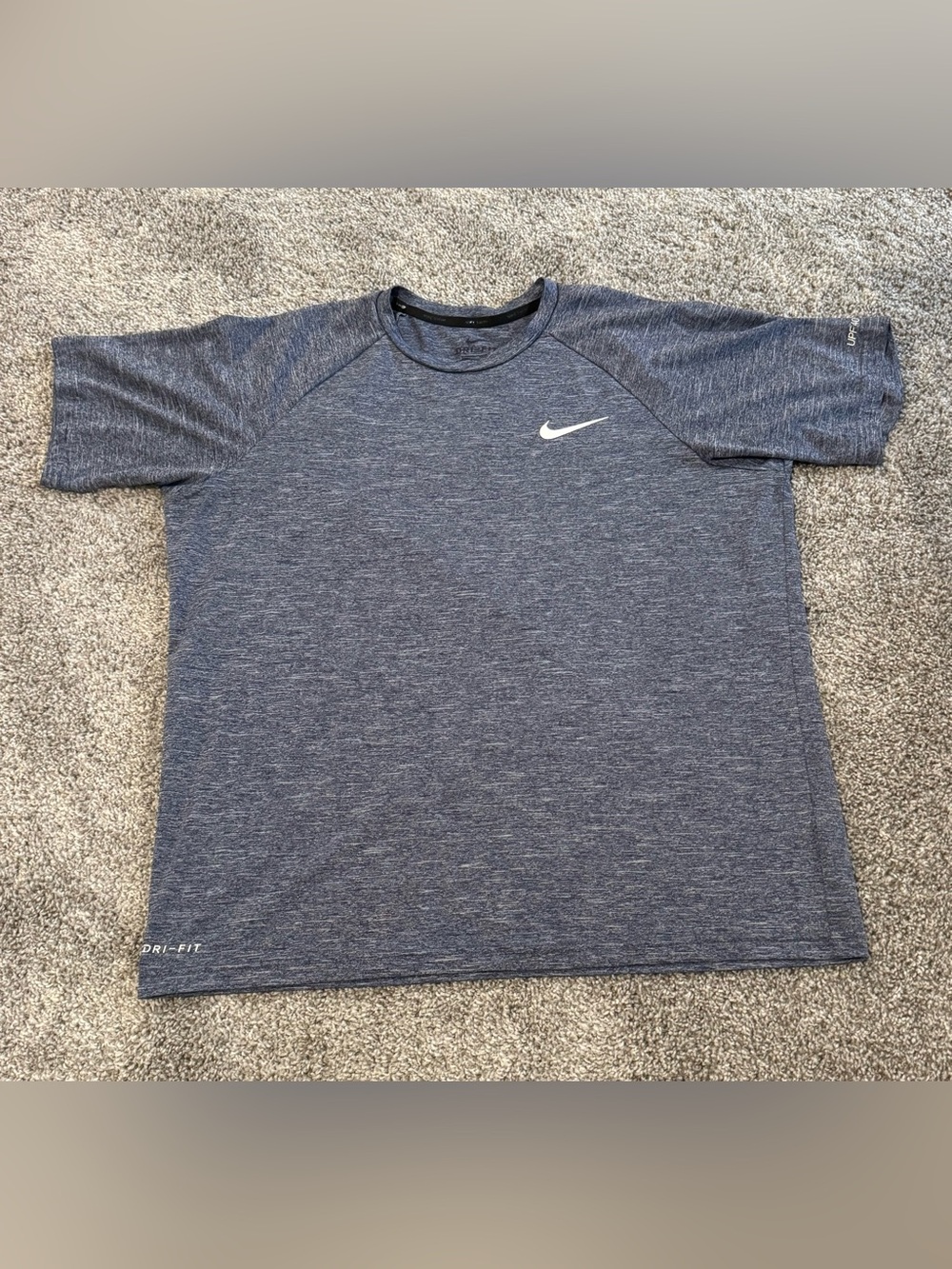 Nike Dark Blue Short-Sleeve Dri-FIT Crew Shirt